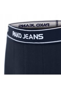 Bawełniane, Klasyczne Bokserki Męskie - Pako Jeans - Granatowe. Kolor: niebieski. Materiał: elastan, bawełna #4