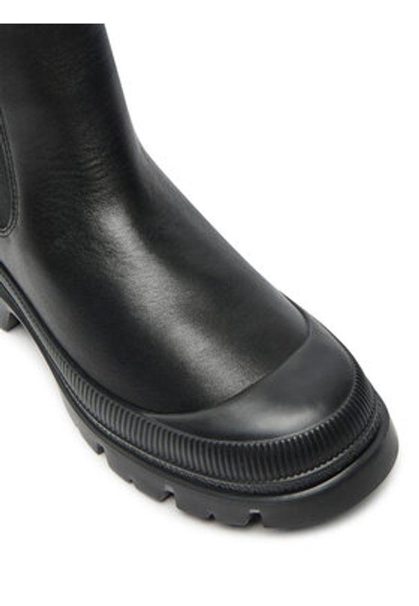 Karl Lagerfeld - KARL LAGERFELD Trapery KL25244 Czarny. Kolor: czarny. Materiał: skóra