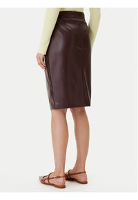 Calvin Klein Jeans Spódnica z imitacji skóry LV047E603G Brązowy Regular Fit. Kolor: brązowy. Materiał: skóra #2