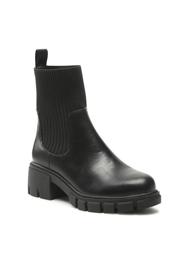 DeeZee Botki WS5575-05 Czarny. Kolor: czarny. Materiał: skóra