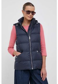 TOMMY HILFIGER - Tommy Hilfiger bezrękawnik puchowy damski kolor granatowy zimowy. Kolor: niebieski. Materiał: puch. Długość rękawa: bez rękawów. Sezon: zima #1
