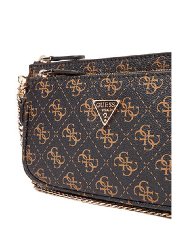Guess Torebka Noelle II Mini HWQG96 72710 Brązowy. Kolor: brązowy. Materiał: skórzane