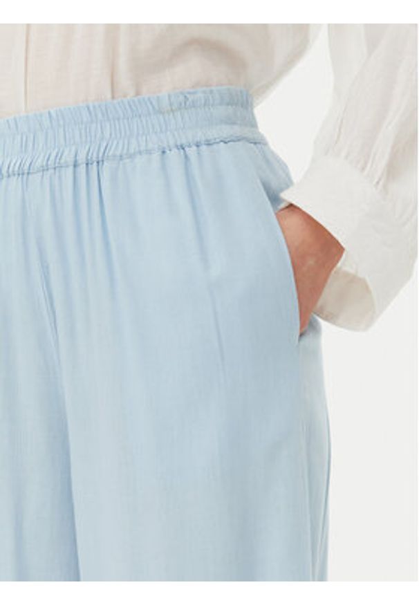 Pieces Kuloty Pia 17154737 Błękitny Wide Leg. Kolor: niebieski. Materiał: wiskoza