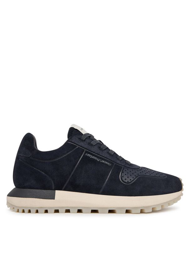 Sneakersy Emporio Armani. Kolor: niebieski