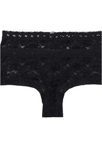 bonprix - Figi hipster (2 pary). Kolor: czarny. Materiał: koronka. Wzór: koronka #1