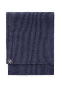 Volcano - Prążkowany szalik H-KENNY. Kolor: niebieski. Materiał: prążkowany. Sezon: zima. Styl: klasyczny, elegancki #1