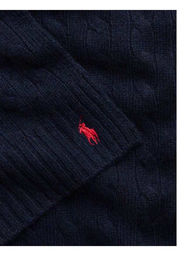 Polo Ralph Lauren Szalik 455956296009 Granatowy. Kolor: niebieski. Materiał: wełna, materiał