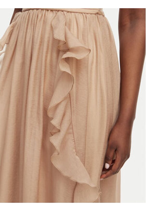 Morgan Sukienka koktajlowa 261-RFLAM Beżowy Regular Fit. Kolor: beżowy. Materiał: syntetyk. Styl: wizytowy