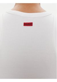 Hugo Top Classic 50508634 Biały Slim Fit. Kolor: biały. Materiał: bawełna