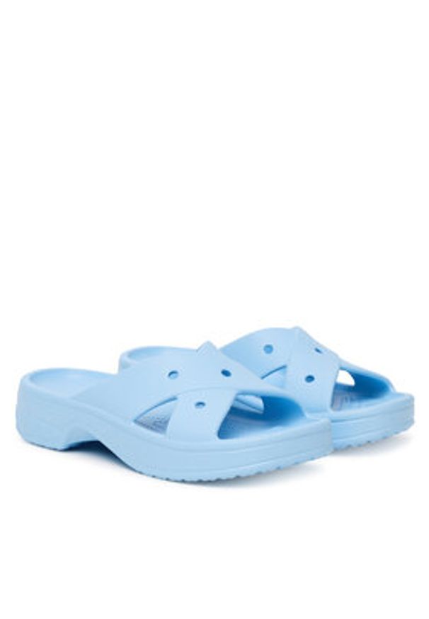 Crocs Klapki Classic Women's Cross Strap 210840 Niebieski. Kolor: niebieski