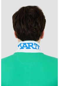 La Martina - LA MARTINA Zielone męskie polo z dużym logo, Rozmiar M. Typ kołnierza: polo. Kolor: zielony #9