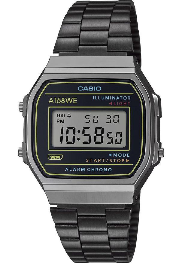 Casio Vintage Zegarek dla dzieci Casio A168WEHB-1AEF czarny. Kolor: czarny. Styl: vintage