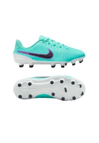 Buty piłkarskie dziecięce Nike Jr Legend 10 Academy FG/MG. Kolor: zielony, niebieski, wielokolorowy. Sport: piłka nożna