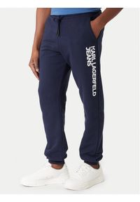 Karl Lagerfeld Jeans Spodnie dresowe A1M10001 Granatowy Slim Fit. Kolor: niebieski. Materiał: bawełna #1