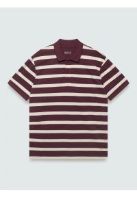 Big-Star - koszulka męska polo w białe paski bordowa talus 604. Okazja: na co dzień. Typ kołnierza: polo. Kolor: czerwony. Materiał: bawełna, sztruks, jeans, dzianina. Wzór: paski. Sezon: zima, jesień. Styl: casual, sportowy, klasyczny #4