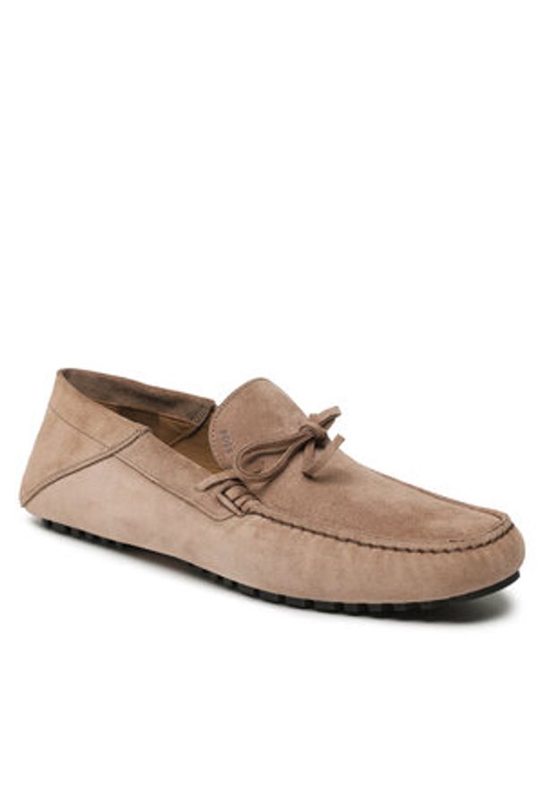 BOSS - Mokasyny Boss - 50485520 Medium Beige 268. Kolor: beżowy. Materiał: skóra