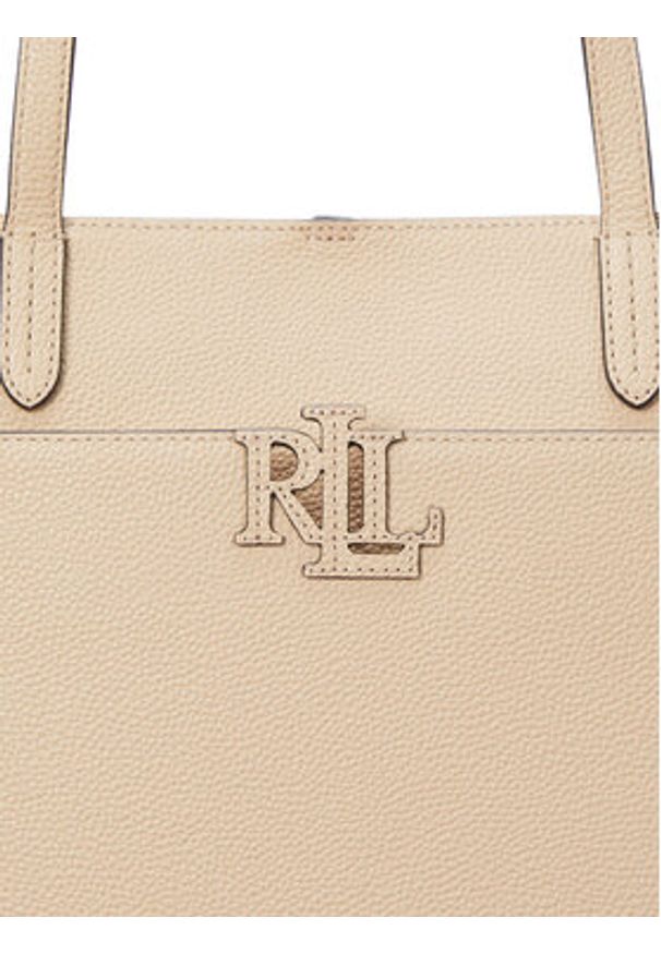 Lauren Ralph Lauren - LAUREN RALPH LAUREN Torebka Cameryn 431960183004 Beżowy. Kolor: beżowy. Materiał: skórzane