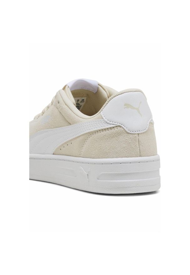 Puma - Damskie sneakersy Court Lally z zamszu PUMA Alpine Snow White. Okazja: na spotkanie biznesowe, na randkę. Kolor: biały. Materiał: zamsz