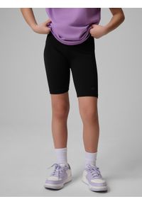 4f - 4F T-shirt regular gładki dziewczęcy - fioletowy 152 (11-12 lat). Okazja: na spacer, na co dzień, na uczelnię. Kolor: fioletowy. Materiał: dzianina, materiał, bawełna, skóra, jersey. Wzór: gładki. Sezon: lato. Styl: casual, klasyczny #2