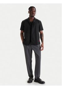 Hugo - HUGO Koszula Ellino 50560584 Czarny Relaxed Fit. Kolor: czarny. Materiał: bawełna #4