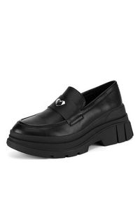DeeZee Loafersy 20253-5B Czarny. Kolor: czarny. Materiał: materiał, skóra #4