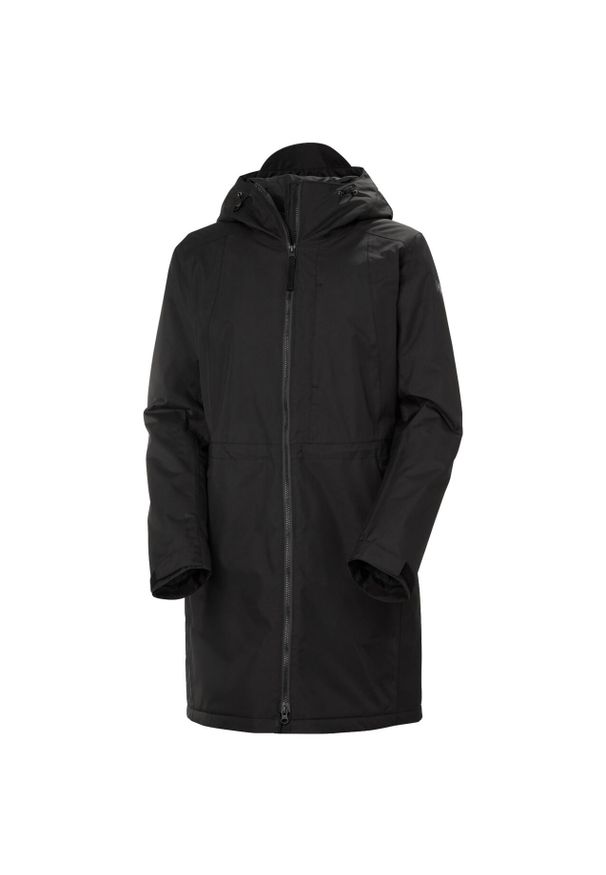 Damska długa wodoodporna kurtka z kapturem Helly Hansen Westport Ins. Typ kołnierza: kaptur. Kolor: czarny. Długość: długie