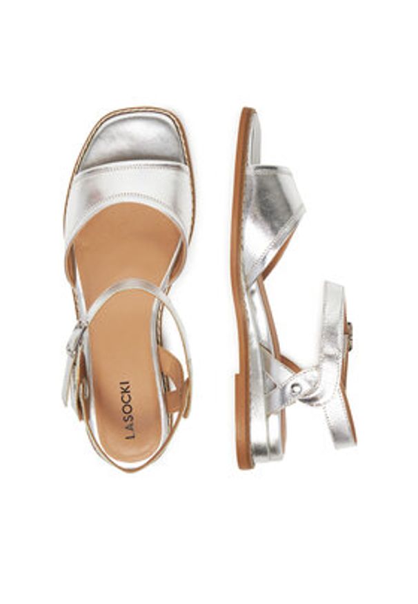 Lasocki Sandały WI33-CS853-HM-03 Srebrny. Kolor: srebrny. Materiał: skóra