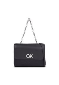 Calvin Klein Torebka Re-Lock Double Gusett Bag_Jcq K60K611877 Czarny. Kolor: czarny. Materiał: skórzane #1