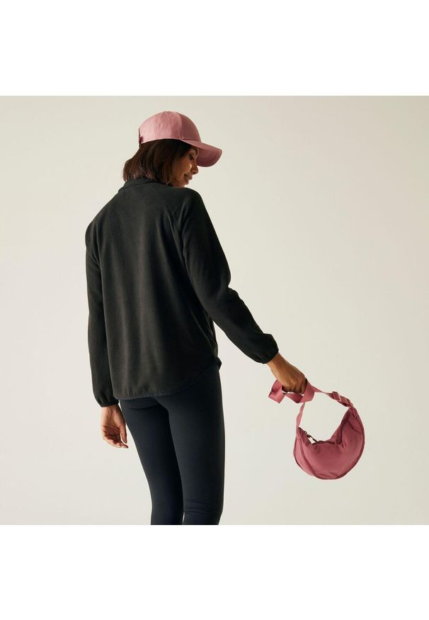 Regatta - Polar damski z suwakiem 1/2 Frankie. Kolor: czarny. Materiał: polar. Długość rękawa: raglanowy rękaw