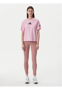 Adidas - adidas Legginsy ALL SZN JJ1246 Różowy Slim Fit. Kolor: różowy. Materiał: bawełna #5