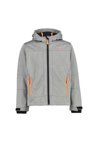 Kurtka dziecięca turystyczna CMP 3A00094M. Okazja: na co dzień. Typ kołnierza: kaptur. Kolor: szary. Materiał: softshell. Styl: casual, sportowy #1