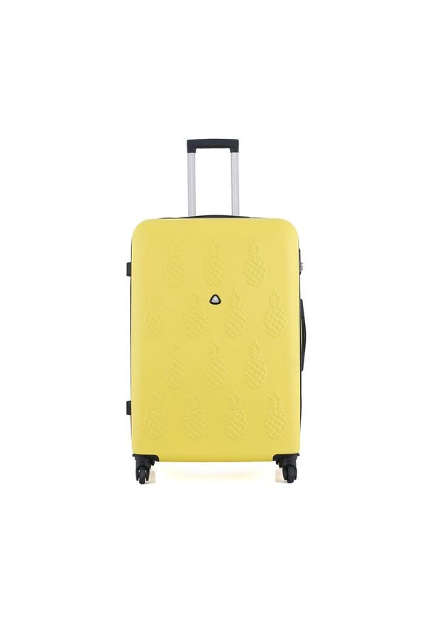 Walizka duża Semi Line. Kolor: żółty