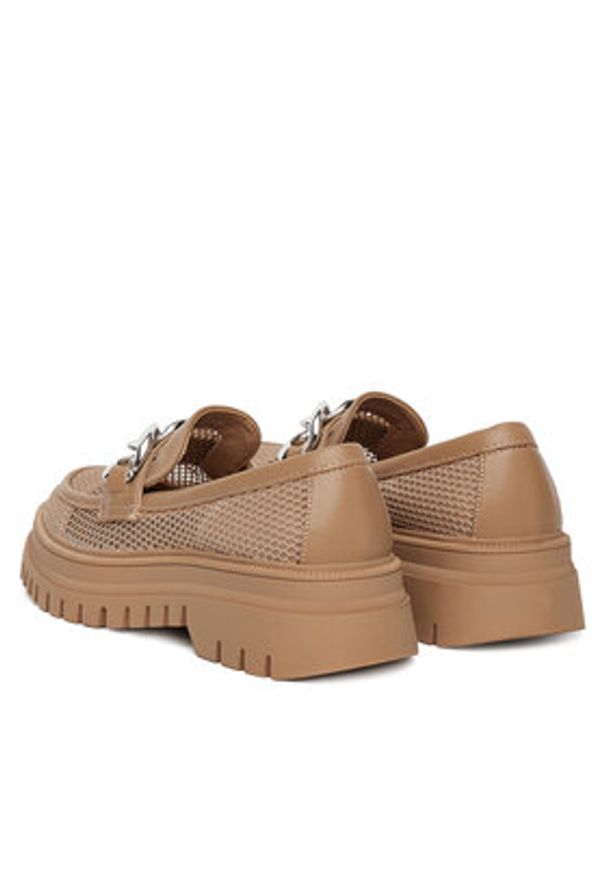 DeeZee Loafersy 60062D-2 Brązowy. Kolor: brązowy. Materiał: materiał