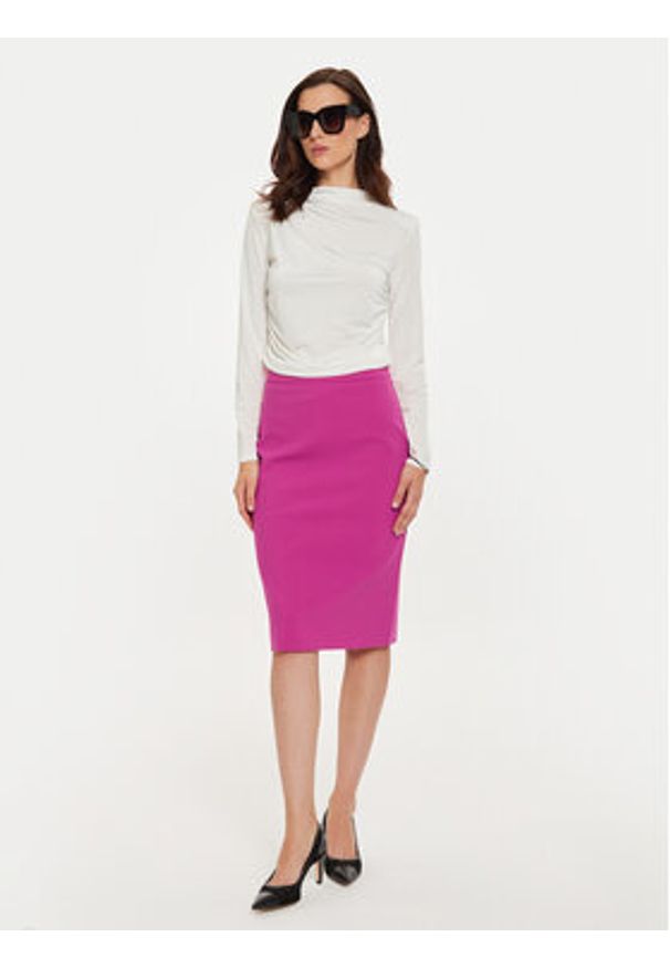 BOSS - Boss Spódnica ołówkowa Vinoa1 50432874 Różowy Slim Fit. Kolor: różowy. Materiał: syntetyk