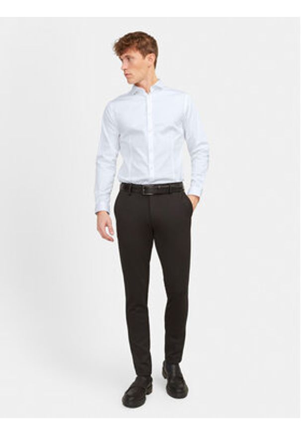 Jack & Jones - Jack&Jones Koszula Parma 12097662 Biały Super Slim Fit. Kolor: biały. Materiał: bawełna