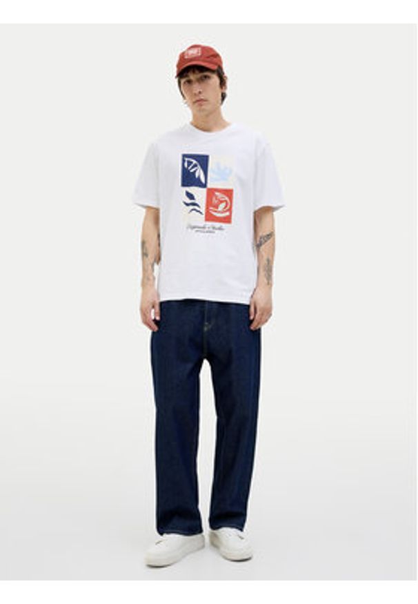 Jack & Jones - Jack&Jones T-Shirt Canggu 12277220 Biały Regular Fit. Kolor: biały. Materiał: bawełna