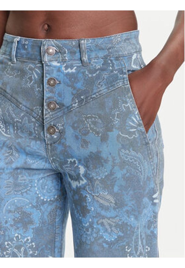 Desigual Jeansy Pasley 25WWPW01 Niebieski Straight Fit. Kolor: niebieski