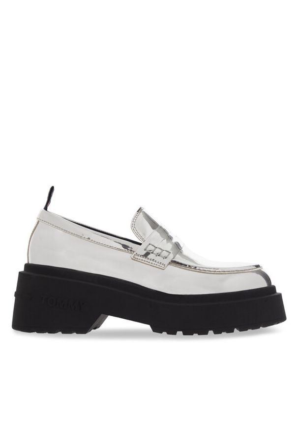 Tommy Jeans Loafersy Tjw Chunky Metallic EN0EN02321 Srebrny. Kolor: srebrny. Materiał: skóra