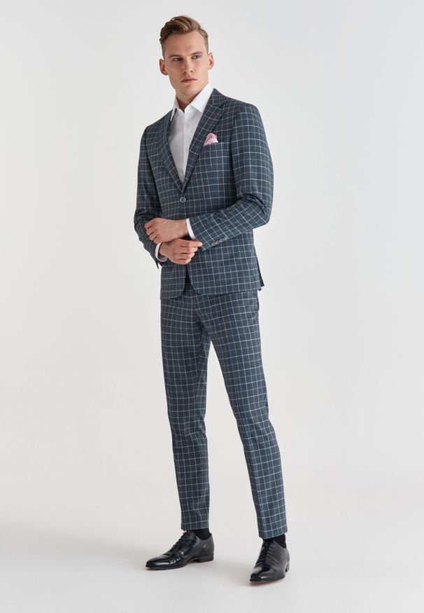 Pako Lorente - PAKO LORENTE – Spodnie męskie garniturowe P21WF-6G-066-S. Materiał: poliester, elastan, wiskoza. Długość: długie. Styl: elegancki