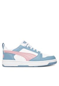 Puma Sneakersy Rebound V6 Lo Jr 393833 30 Biały. Kolor: biały. Materiał: skóra