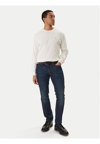 Calvin Klein Jeans Sweter LV040EM217 Écru Regular Fit. Kolor: kremowy. Materiał: syntetyk, bawełna #5