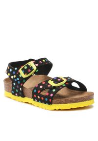 Sandały Birkenstock Rio Kids Rivet Logo 1021664 Digital Dots Black. Kolor: czarny. Materiał: materiał #1