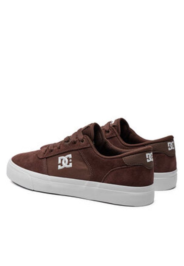 DC Shoes Sneakersy Teknic ADYS300763 Brązowy. Kolor: brązowy. Materiał: skóra
