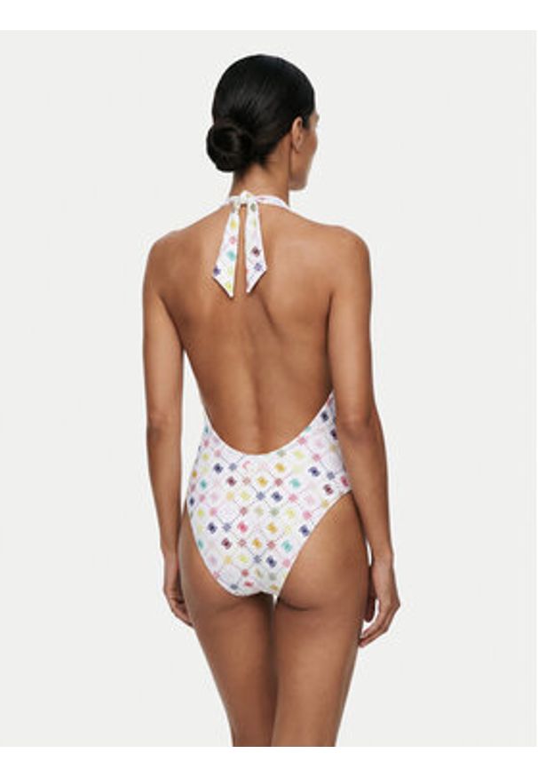 Guess Strój kąpielowy E6GJ39 MC04R Biały. Kolor: biały. Materiał: syntetyk
