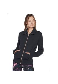 skechers - Bluza dresowa sportowa damska Hoodless Hoodie Skechcloud Jacket. Kolor: czarny. Materiał: poliester, elastan #1