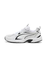 Sneakersy męskie Puma Milenio Tech. Kolor: biały. Materiał: syntetyk, materiał. Szerokość cholewki: normalna. Sezon: lato. Sport: turystyka piesza