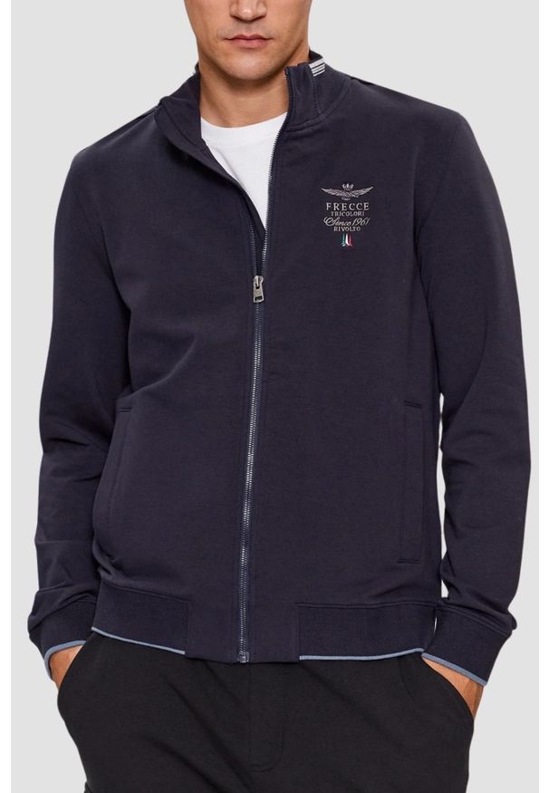 Aeronautica Militare - AERONAUTICA MILITARE Granatowa męska bluza, Rozmiar M. Kolor: niebieski