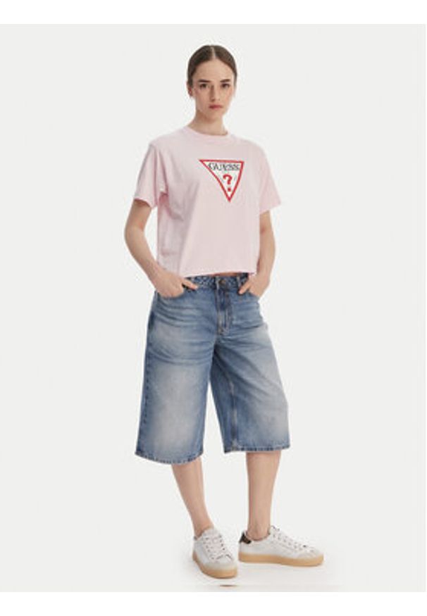 Guess Jeans Szorty jeansowe W6GD1D D6363 Niebieski Baggy Fit. Kolor: niebieski. Materiał: bawełna
