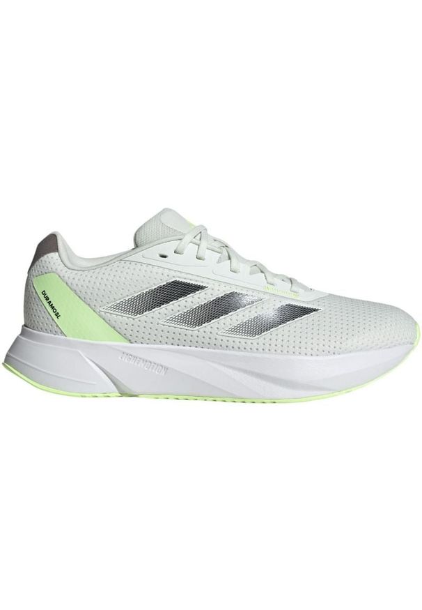 Adidas - Buty do biegania adidas Duramo Sl IE7965 białe. Kolor: biały. Materiał: materiał. Szerokość cholewki: normalna