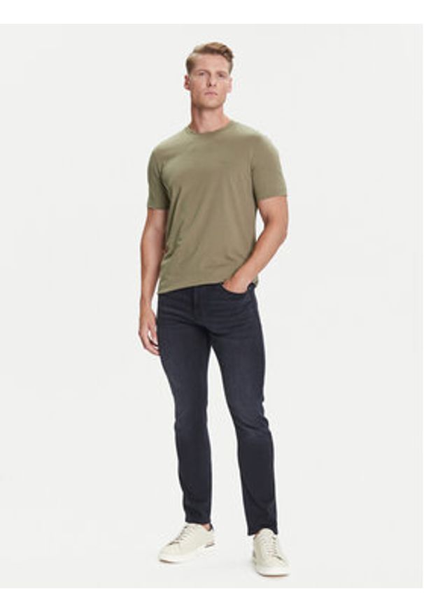 BOSS T-Shirt Thompson 01 Zielony Regular Fit. Kolor: zielony. Materiał: bawełna